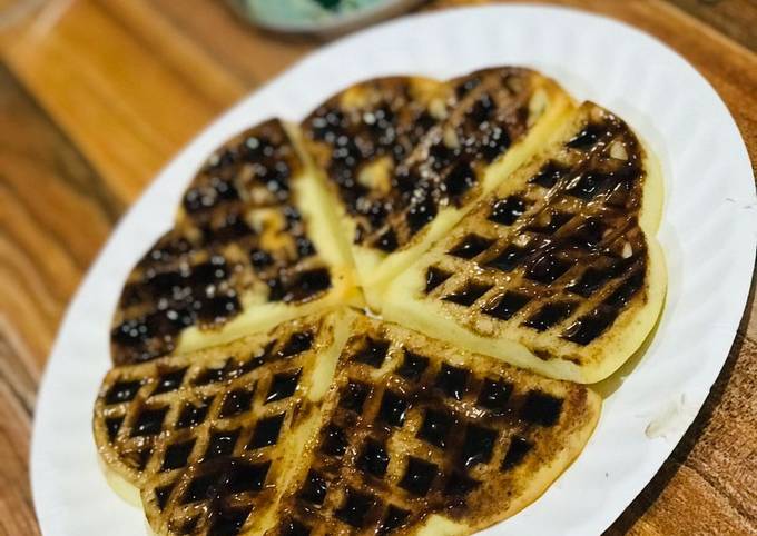 Waffles with topping