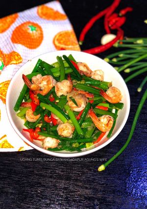 Foto resep Udang Tumis Bunga Bawang#Week04