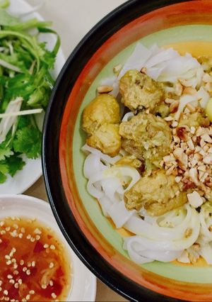 Hình của món Mì Quảng gà.
