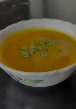 A picture of Carrot Ginger Soup.