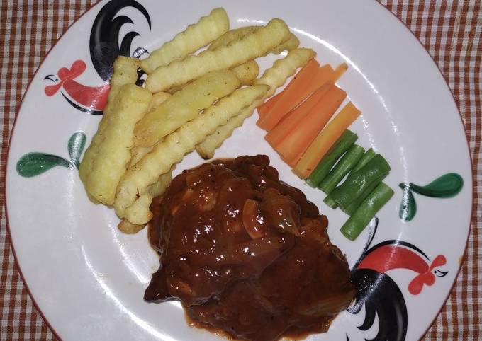 Resep Steak saus barbeque oleh Syara Fauziyah Cookpad