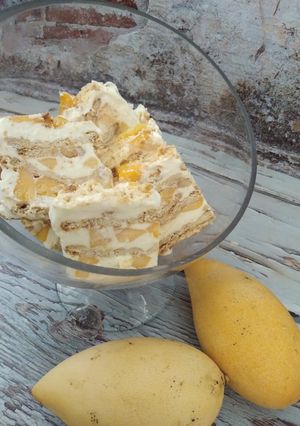 Gambar Mango float ice cream#pinkboxcereal