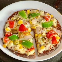 💯 Gluten-free Pizza Made With Ragi flour & Besan flour A picture of 💯 Gluten-free Pizza Made With Ragi flour & Besan flour.