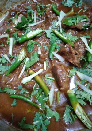 A picture of Mutton kadahi.