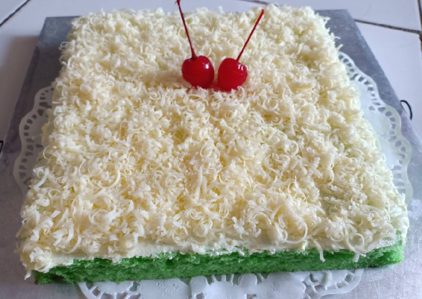 Bolu pandan kukus, enak wangi