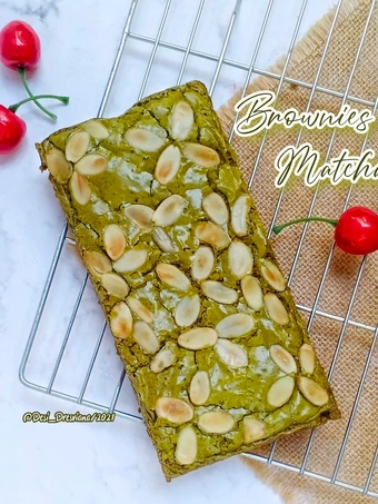Cara Gampang Membikin Resep Brownies Panggang Matcha (Shiny Crust) yang Enak Banget Anti Ribet, Mantap