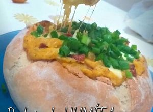Una foto de Pan Italiano con relleno de Humita y Calabresa Ahumada