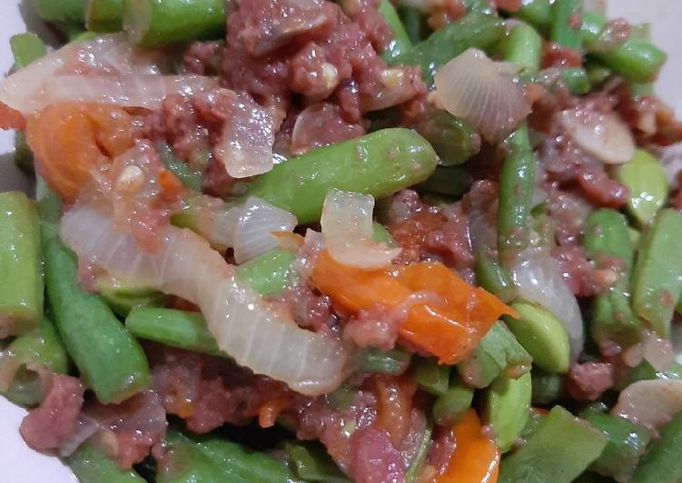 Langkah meracik Tumis buncis kornet Lezat