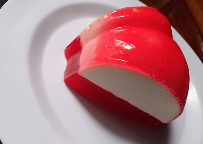 Gelatina de Frutilla Rellena de Vainilla o Flotatina, Gelatina F Receta de  Sueli ??- Cookpad