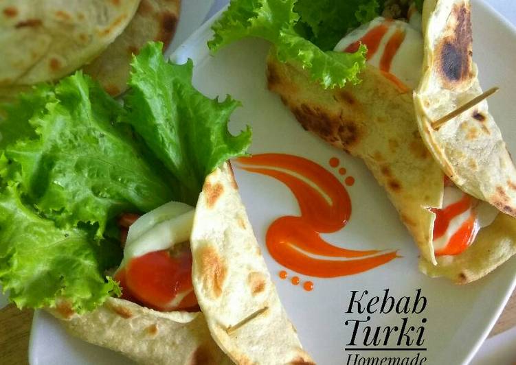 Resep Kebab Turki Homemade Isian Ayam Cincang Yang Gurih