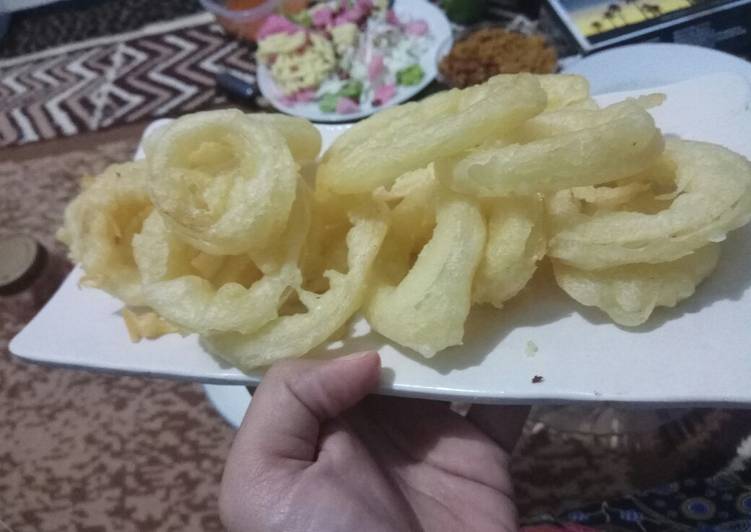 Resep Onion ring / onion tempura, Bikin Ngiler