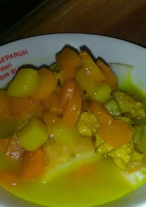 Foto resep Lontong sayur + ayam sederhana ala presto