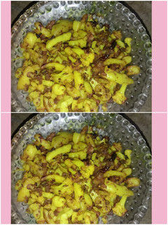 आलू गोभी की टेस्टी करारी भुजिया (Aloo gobhi ki tasty karari bhujiya recipe in Hindi) रेसिपी मुख्य फोटो