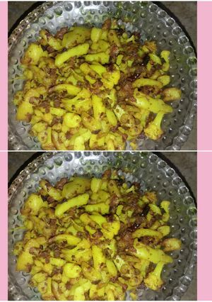 आलू गोभी की टेस्टी करारी भुजिया (Aloo gobhi ki tasty karari bhujiya recipe in Hindi) रेसिपी मुख्य फोटो