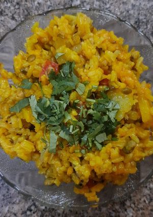 A picture of Vegetable Masala Khichdi.