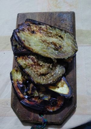 Una foto de Berenjenas asadas al filet