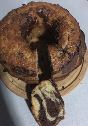 Una foto de Bizcocho marmolado fácil