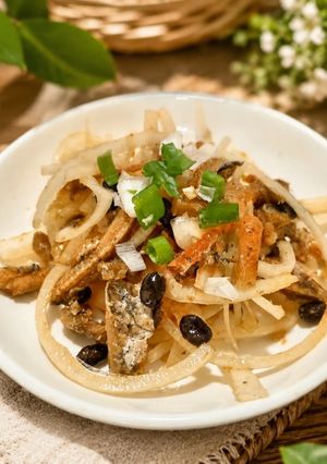 紅燒鰻涼拌洋蔥(簡單料理) 的食譜成品照片