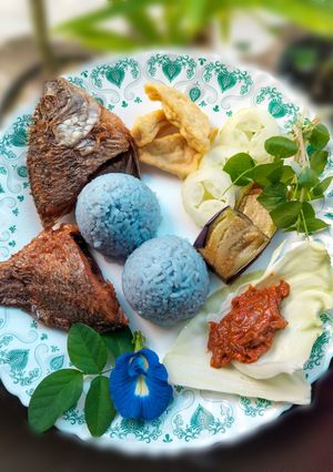 Foto resep Nasi Uduk Bunga Telang