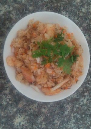 Hình của món Cơm Hải Sản.