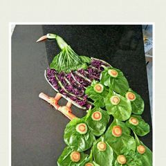 A picture of Peacock style salad.