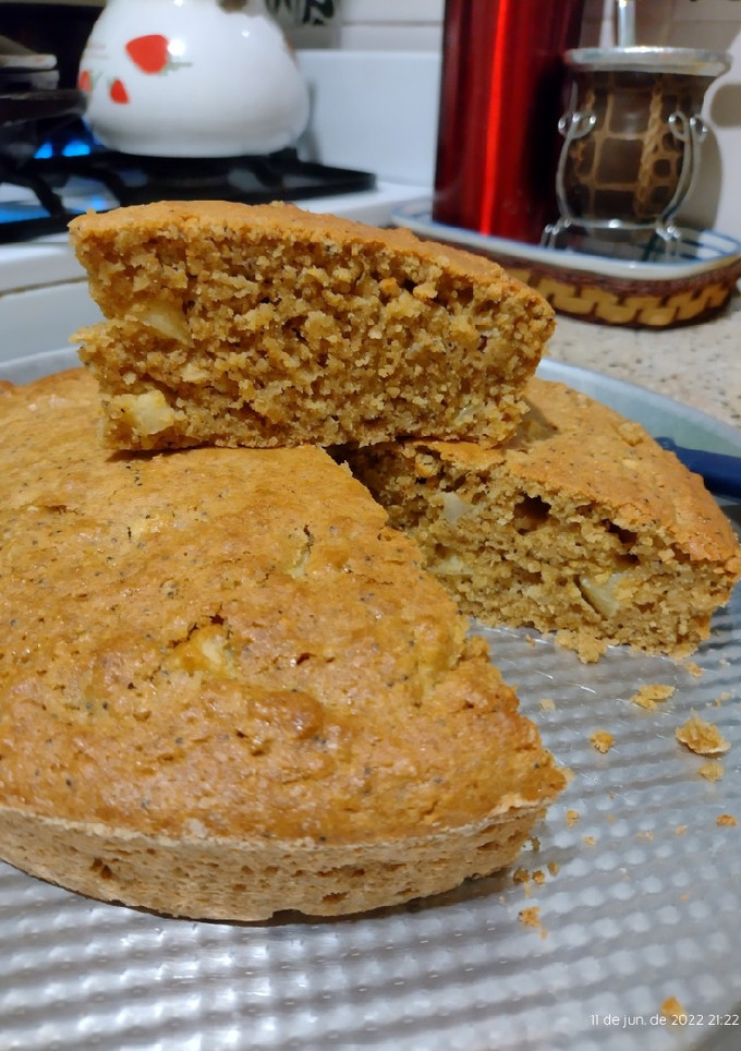 Una foto de 🍊Torta Integral de naranja y manzana 🍎 (usando licuadora)