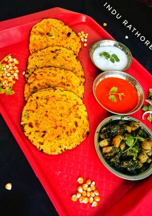 मक्के की वेज रोटी (makke ki veg roti recipe in hindi) रेसिपी मुख्य फोटो