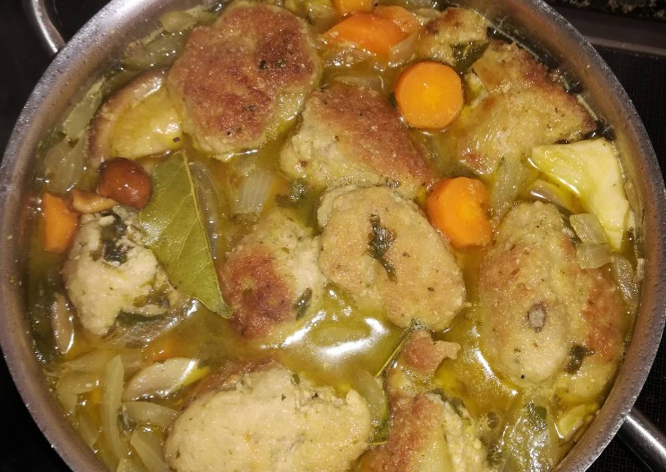 Albóndigas con setas y zanahoria