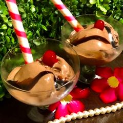 A picture of Chocolate Icecream.