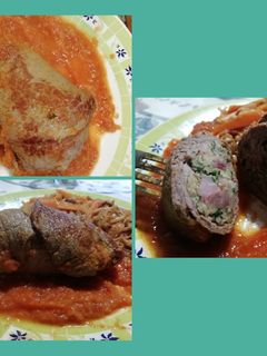 Una foto de Niños envueltos con salsa de tomate frito y vegetales salteados