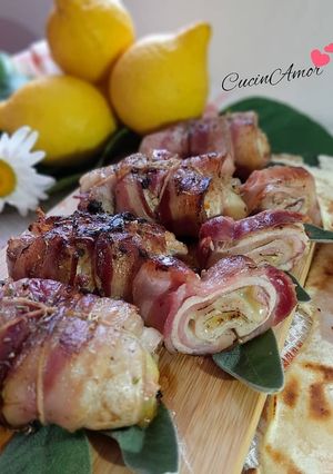 Foto di Involtini di fettine e pancetta di maiale