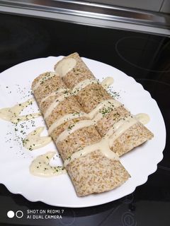 Una foto de Pechuga de pavo y maíz dulce