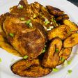 Grilled Chicken Leg on Cabbage