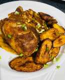 Grilled Chicken Leg on Cabbage
