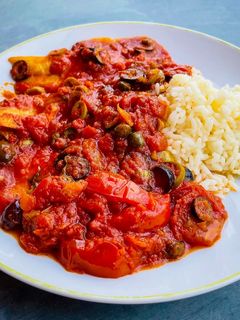 Foto di Filetti di merluzzo al pomodoro e olive