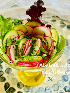 A picture of Light radish and cucumber salad.