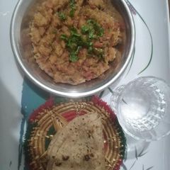 A picture of Shaljam(turnip)ka bharta.