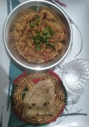 A picture of Shaljam(turnip)ka bharta.
