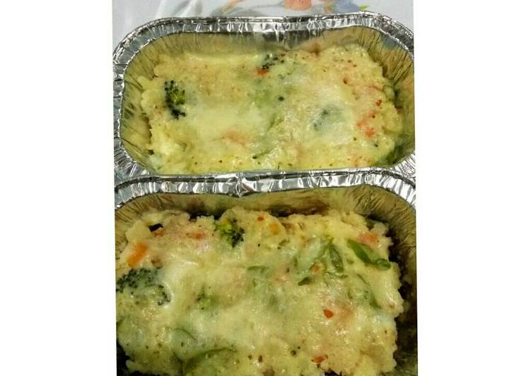 Mashed potato mozarella kukus