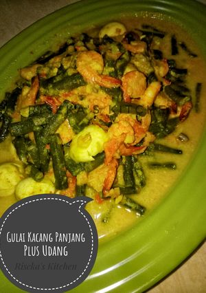 Foto resep Gulai Kacang Panjang Plus Udang