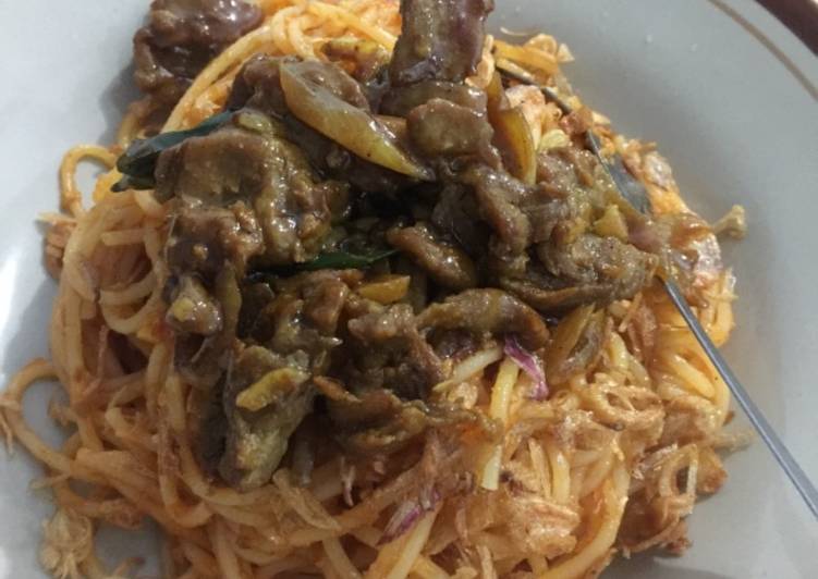 Resep Spaghetti with beef black paper, Lezat