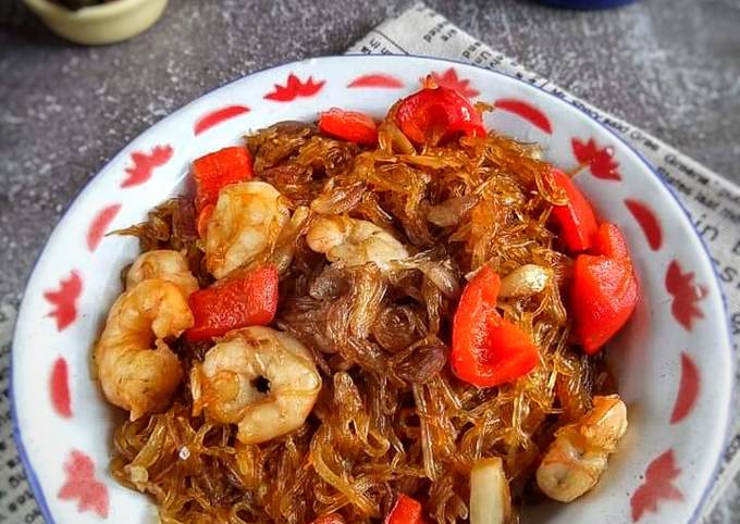 Mudah Banget Memasak Resep Oseng soun udang paprika