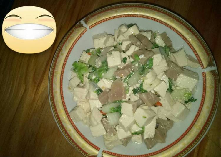 Resep Tumis sawi putih tahu baso Anti Gagal