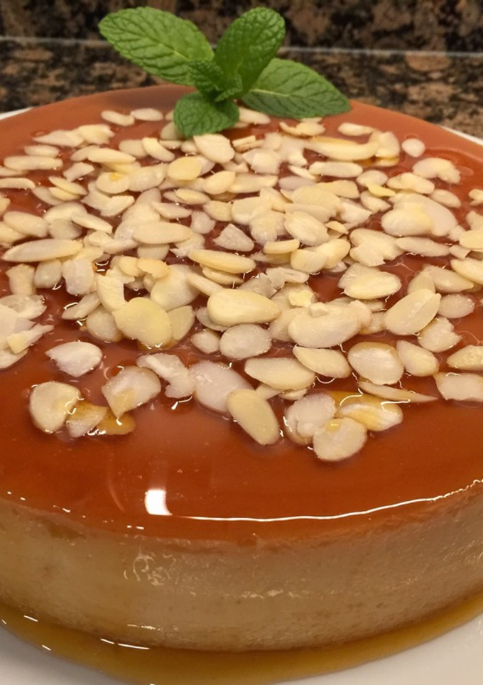 Una foto de Flan de ron