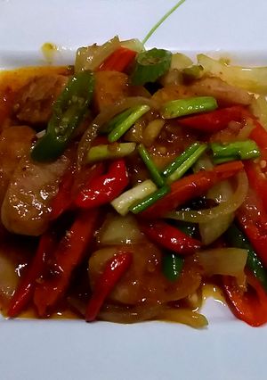 รูปของ แหนมไก่ผัดน้ำพริกเผา