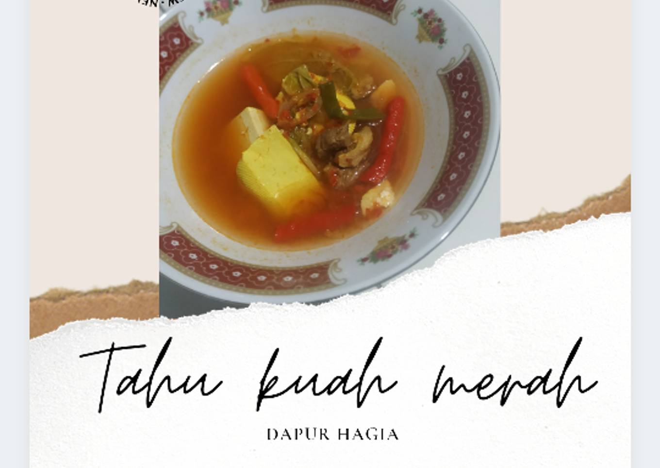 Tahu Kuah Merah (Kuah merah ala Korea)