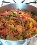 Bistec con pimientos