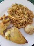 Arroz integral con verduras y pollo