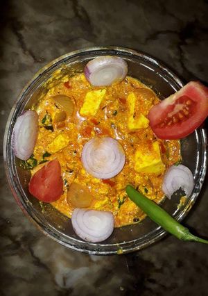 A picture of Paneer khaber.