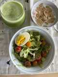 Pesto chicken avocado warm salad